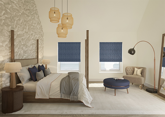 Tiverton, Indigo - Roman Blind - Image 8